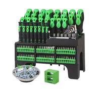 Magnetic Screwdriver Set - 118 Piece Precision Tip Kit, Steel Repair Hand Tools, 26cm Storage Carrying Case, Household Maintenance Gear Home Improvement Tool - for Computer Watch Glasses