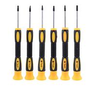 Magnetic Screwdriver Set of 6, Torx Star Head Screwdriver Set Professional Screwdriver Kit in Different Sizes Small Screwdriver Kit for Jewellers Watch Electronics(Yellow)