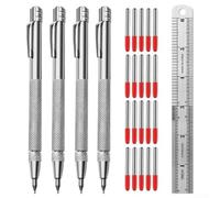 Magnetic Scribing Pen Set Ergonomic for versatile Tool, Replaceable Needle Ceramic Glass Cutter Marking Pen, Engraving Etching Layout Ink(4 pens 20 needles)