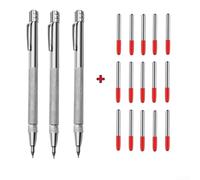 Magnetic Scribing Pen Set Ergonomic for versatile Tool, Replaceable Needle Ceramic Glass Cutter Marking Pen, Engraving Etching Layout Ink(3 pens 12 needles)