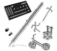 Magnetic Sculpture Fidget Pen,Silver Magnet Metal Writing Pen Toy for Anxiety Relief,Magnet Toy.Pen,Fidget Magnets for Teen Age 8-16 Xmas Birthday Gift,DIY Multifunctional Decompression.Pen for Adults