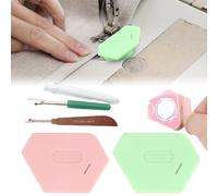 Magnetic Seam Guide for Sewing Machine, Multifunctional 2PCS Polygonal Hemmer Guide with Seam Ripper for Seaming, Universal Sewing Accessories & Supplies for Magnet Making Machines