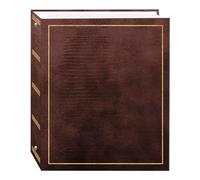 Magnetic Self-Stick 3-Ring Photo Album 100 Pages (50 Sheets), Brown
