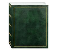 Magnetic Self-Stick 3-Ring Photo Album 100 Pages (50 Sheets), Hunter Green