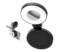 Magnetic Selfie Light 360° Rotatable Selfie Light for iPhone Magsafe Magnetic Fill Lights with Stepless Dimming 8500K & 101LuX Brightness Built-in Mirror for TikTok Vlog Zoom Makeup Video Conference