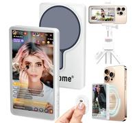 Magnetic Selfie Monitor screen for iPhone & Android,No Delay,Built-in Speaker,Real-Time Screen Sharing,Selfie Monitor for Video Recording, YouTube, TikTok, Live Stream, Cooking, Vlog