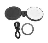 Magnetic Selfie Ring Light, Dimmable Led Lights, Foldable Phone Light for Video Recording, Makeup, Photography, IOS Phones (Black)