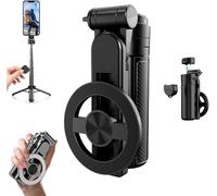 Magnetic Selfie Stick, 4 in 1 Tripod Phone Stand with Wireless Remote for iPhone & Android, Phone Tripod for Home, Travel, Vlogging & Video Recording