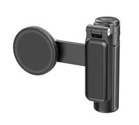 Magnetic Selfie Stick Tripod, Pocket-Sized Folding Stand, Telescopic Five-Section Extension, Aluminum Alloy, Adjustable Compact Tripod for Vlogging, Golf Swing Recording, Content Creation, 5x6x11.5cm