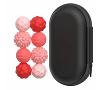 Magnetic Sensory Fidget Balls, Silicone Magnetic Balls Fidget Toy, Sensory Stress Relief Toy for Adults & Teens with Autism, ADHD, Anxiety, Quiet Desk Fidget for Office, Travel or Home (Red, 8PCS)