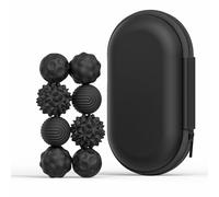 Magnetic Sensory Fidget Balls, Silicone Stress Relief Magnetic Balls for Adults Teens with Autism, ADHD, Anxiety, Quiet Fun Textures Roller Travel Toys, Anxiety Relief for Teens (Black, 8PCS)