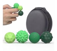 Magnetic Sensory Fidget Balls, Silicone Stress Relief Magnetic Balls for Adults Teens with Autism, ADHD, Anxiety, Quiet Fun Textures Roller Travel Toys, Anxiety Relief for Teens (Green, 4PCS)