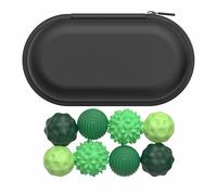 Magnetic Sensory Fidget Balls, Silicone Stress Relief Toys for Adults Teens with Autism, ADHD, Anxiety, Fun Textures Roller Travel Toys (Green, 8PCS)