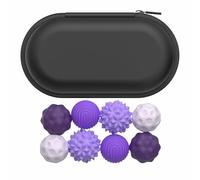 Magnetic Sensory Fidget Balls, Silicone Stress Relief Toys for Adults Teens with Autism, ADHD, Anxiety, Fun Textures Roller Travel Toys (Purple, 8PCS)