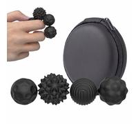 Magnetic Sensory Fidget Balls, Silicone Stress Relief Toys for Adults & Teens with Autism, ADHD, Anxiety, Quiet Executive Desk Fidget Magnets for Office, Fun Textures Roller Travel Toys (Black, 4PCS)