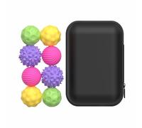 Magnetic Sensory Fidget Balls, Silicone Stress Relief Toys Fun Textures Roller Travel Toy for Adults Teens with Autism, ADHD, Anxiety (Colorful, 8PCS)