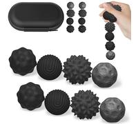 Magnetic Sensory Stress Balls, 8Pcs Textured Silicone Magnetic Sensory Fidget Balls for Motor Skills, Fun Magnet Sphere for ADHD, Autism & Stress Relief (Black)