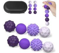 Magnetic Sensory Stress Balls, 8Pcs Textured Silicone Magnetic Sensory Fidget Balls for Motor Skills, Fun Magnet Sphere for ADHD, Autism & Stress Relief (Purple)