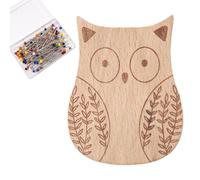 Magnetic Sewing Pin Holder | Wooden Animal Shaped Needle Organizer - Pin Organizer with 100 for Sewing Embroidery Quilting Crafts