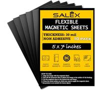 Magnetic Sheets 5" x 7" Non Adhesive 30 mil 10 Pack for Dies Storage - Flexible Blank Magnet Sheet 5x7 Inches Set for Crafts, DIY, Sign Making, to Make Dots, Square Magnets, Circles, Strips, Tape