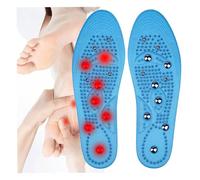 Magnetic Shoe Insoles for Pain Relief - Reflexology Acupuncture Foot Therapy, Washable and Cuttable Magnet Massage Insoles for Enhanced Comfort and Support(Size:S(EU:35-40),Color:Blue)