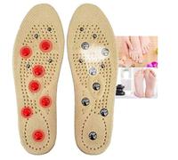 Magnetic Shoe Insoles for Pain Relief - Reflexology Acupuncture Foot Therapy, Washable and Cuttable Magnet Massage Insoles for Enhanced Comfort and Support(Size:S(EU:35-40),Color:Yellow)