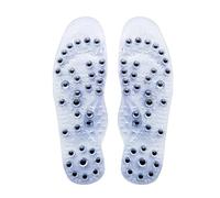 Magnetic Shoe Insoles Reflexology for Pain Relief, Magnetic Foot Acupuncture Point Therapy Insole, Magnet Massage Foot Insole,68 Magnets Washable White,L