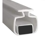 Magnetic Shower Seals for Channels | Sold in Pairs | Soft Flexible Folding White Rubber T with Magnet | Fits Into 8mm Channel | 2 Metres Long | MAG006