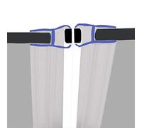 Magnetic Shower Seals | Sold in Pairs | Fits 4-6mm Glass | 180° Magnet for Straight or Quadrant Doors | 2 Metres Long | MAG010