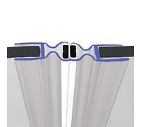 Magnetic Shower Seals | Sold in Pairs | Fits 4-6mm Glass | 180° Magnet for Straight or Quadrant Doors | 2 Metres Long | MAG021