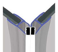 Magnetic Shower Seals | Sold in Pairs | Fits 4-6mm Glass | 90° Magnet for Pivot Opening Doors | 2 Metres Long | MAG004