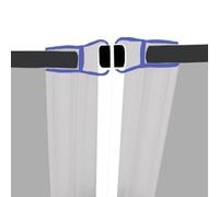 Magnetic Shower Seals | Sold in Pairs | Fits 6, 7 or 8mm Glass | 180° Magnet for Straight or Quadrant Doors with a 20mm Gap | 2 Metres Long | MAG041 (25mm Sample)