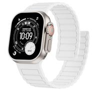 Magnetic Silicone Band Compatible with Apple Watch Bands 49mm 46mm 45mm 44mm 42mm 41mm 40mm 38mm Men Women, Soft Sport Strap Strong Magnet Watchband for iWatch Ultra 3-1 SE Series 11/10/9/8/7/6/5/4/3