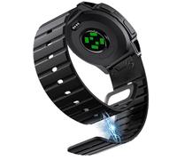 Magnetic Silicone Band Compatible with Garmin Instinct 3/2/Solar/Tactical/Tide/Esports 45mm 50mm,26mm 22MM Quick Fit Release Rugged Instinct Bands for Men Women (Black, 50mm/26mm)