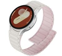 Magnetic Silicone Band Compatible with Samsung Galaxy Watch 7 6 5 4 FE Band 40mm 44mm/Watch 4 6 Classic 47mm 46mm 43mm 42mm/Watch 5 Pro 45mm,22mm No Gap Soft Sport Strap for Men Women,Starlight+Silt