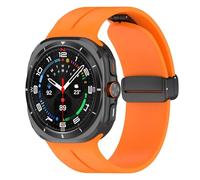 Magnetic Silicone Bracelet for Samsung Galaxy Watch 7 Ultra Bracelet 47 mm Men, One Click No Gap Robust Comfortable Sport Replacement Wristbands for Galaxy Watch Ultra, Silicone, No gemstone
