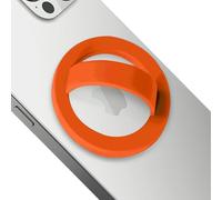 Magnetic Silicone Comfy Ring Grip Phone Holder, Loop Grip Phone Holder,Strong Grip,Comfortable,Easy to Install and Remove,Compatible with Magsafe for iPhone 16/15/14/13/12 Series (Orange)