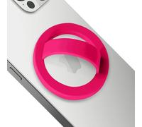 Magnetic Silicone Comfy Ring Grip Phone Holder, Loop Grip Phone Holder,Strong Grip,Comfortable,Easy to Install and Remove,Compatible with Magsafe for iPhone 16/15/14/13/12 Series (Pink)