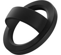 Magnetic Silicone Phone Grip, Comfy Finger Loop Grip Phone Holder, Strong Grip, Comfortable, Easy to Install and Remove, Compatible with Magsafe, Compatible with iPhone 16/15/14/13/12 Series (Black)