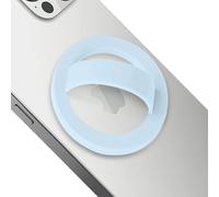 Magnetic Silicone Ring Grip Phone Holder，Comfy Loop Grip Phone Holder,Strong Grip,Comfortable,Easy to Install and Remove,Compatible with Magsafe for iPhone 16/15/14/13/12 Series (Baby Blue)