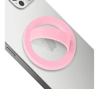 Magnetic Silicone Ring Grip Phone Holder，Comfy Loop Grip Phone Holder,Strong Grip,Comfortable,Easy to Install and Remove,Compatible with Magsafe for iPhone 16/15/14/13/12 Series (Lady Pink)