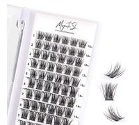 Magnetic SL Bundle Eyelashes, 72 Individual Eyelashes, Bundle Eyelash Extensions, DIY Wispy Fluffy Lash Extension Kit, Reusable False Eyelashes, Mix Natural Look, 10-16 mm, C D Curl-DM17 Assortment