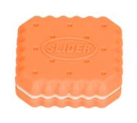 Magnetic Slider Toys Biscuits Appearance Fingertip Push Slider Relieve Stress Anxiety for Office Portable (Orange)