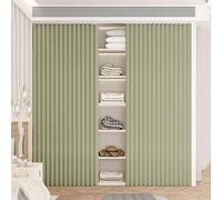 Magnetic Sliding Closet Door with Dustproof & Waterproof Design Cold Protect Folding Shelf for Open Kitchen Cabinet A4 Size W120 x H180cm Track System