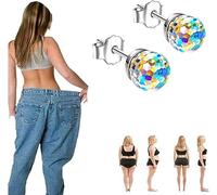 Magnetic Slimming Earrings, Acupressure Weight Loss Earring Stimulating AcupoiNA,Magnetic Ear Ornament, Crystal Magnetic Lymph Detox Earrings Acupressure Earrings Simple Personality Earrings