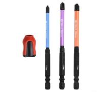 Magnetic Slotted and Screwdriver Bits for Electricians, Alloy Steel HRC63, Black Phosphate Rust Resistant, Colour Differentiated Insulated Handle for Safer Grip