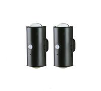 Magnetic Smart Motion Sensor RGB Mood Light - 2PCS Magnetic Wireless Rechargeable Wall Lights, 16 Color Smart RGB Multi-Color Changing LED Wall Sconces, Suitable for Bedroom Wall-Lights (Black)