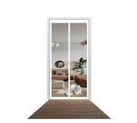 Magnetic Sn Door 200x165 cm - No Drill Bug Protector for Patio & Balcony - Easy Inll White Mesh for ct-Free Outdoor Living