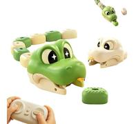 Magnetic Snake Game Toy,Eating Itself Snake Blocks with Sound Light,Boys Magnetic Car Set,Remote Control Real-life Growing Snake Toys,Interactive Family Competitive Board Games for Kids Adults，Green