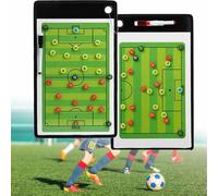 Magnetic Soccer Coaching Board, Soccer Coaches Clipboard Tactical Magnetic Board Kit, Double Sided Dry Erase Whiteboard with Markers, Chess Pieces